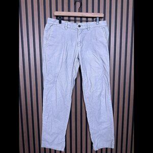 Sisley Pants EU 48 Womens Gray Corduroy Flat Front Stretch Trousers